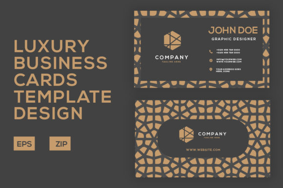 Golden Luxury Business Cards Template